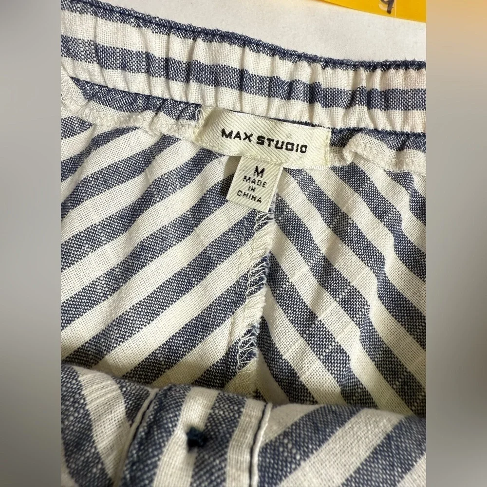 MAX STUDIO Blue and White stripe Maxi A-Line Skirt size M - Picture 11 of 15